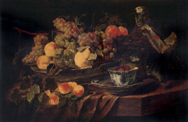 Fruit and a Parrot, Jan  Fyt